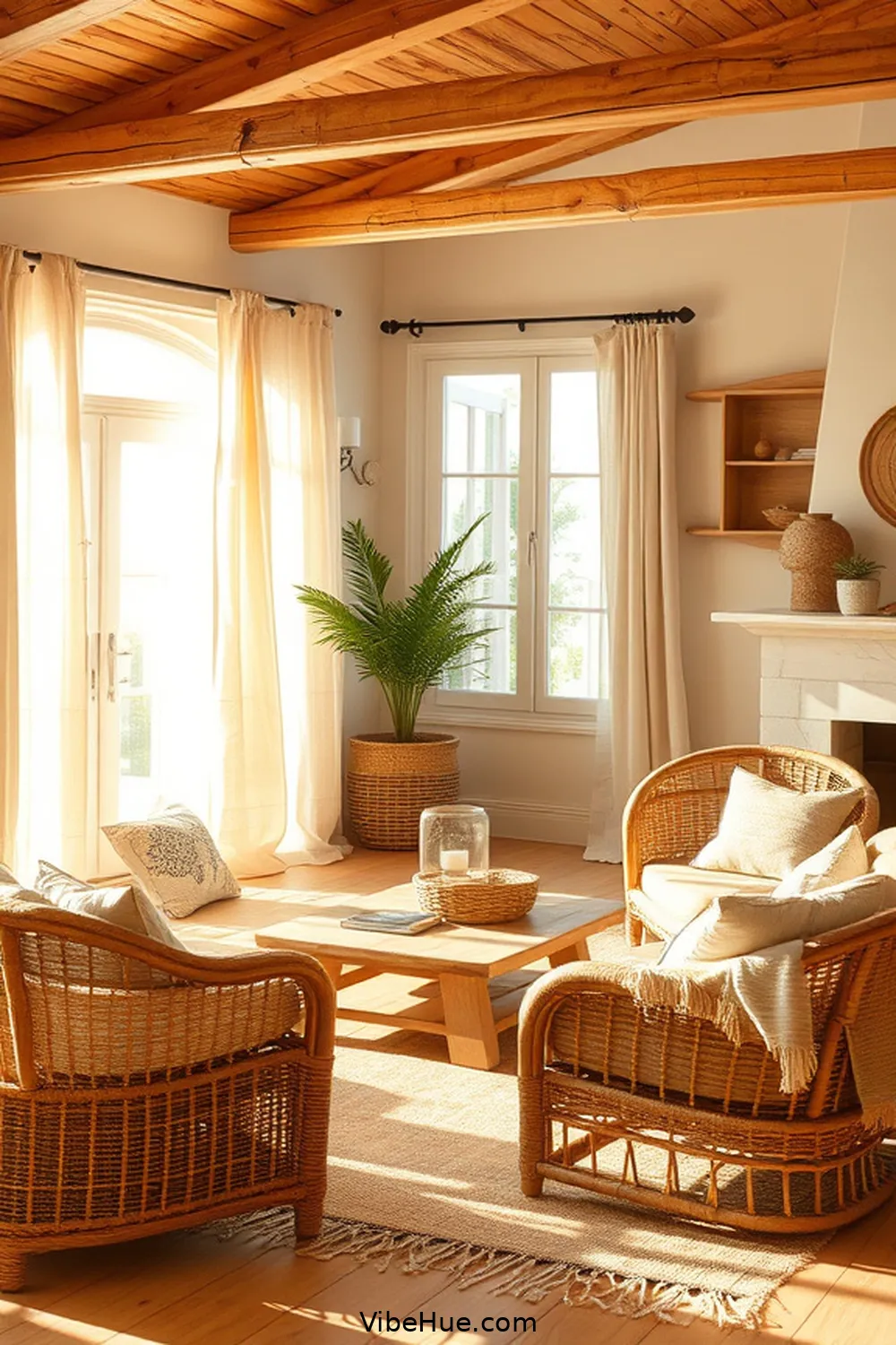 18 Ways to Create a Rustic Style Summer Living Room 7 Incorporate Woven Textiles for 18 Ways to Create a Rustic Style Summer Living Room