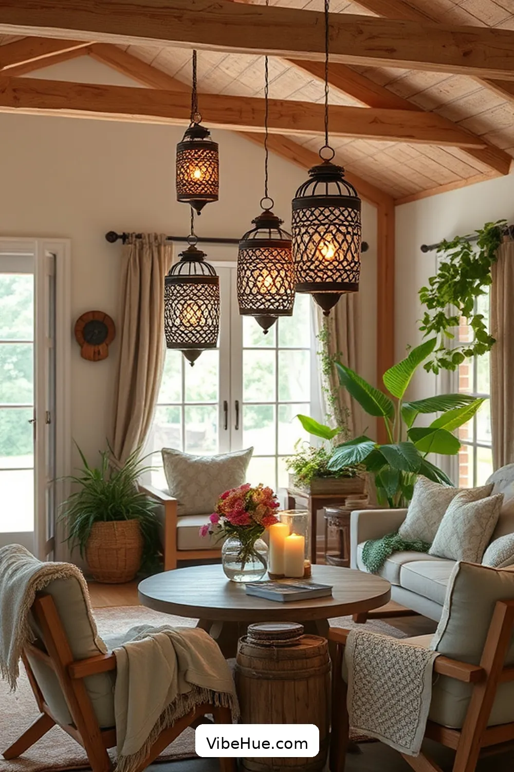 18 Ways to Create a Rustic Style Summer Living Room 16 Use Lanterns for Ambient Lighting for 18 Ways to Create a Rustic Style Summer Living Room