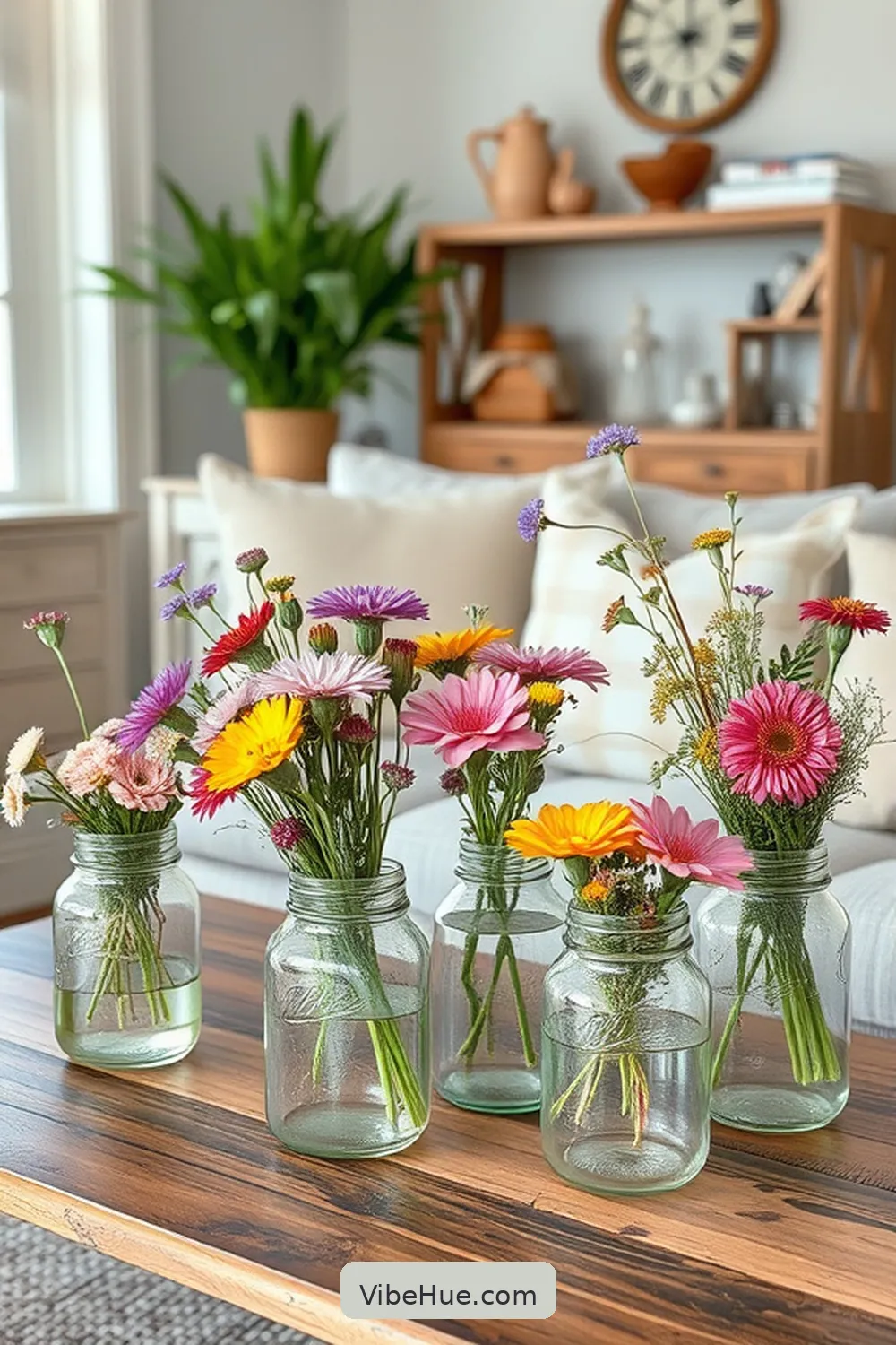 18 Ways to Create a Rustic Style Summer Living Room 8 Use Mason Jars for Decor for 18 Ways to Create a Rustic Style Summer Living Room