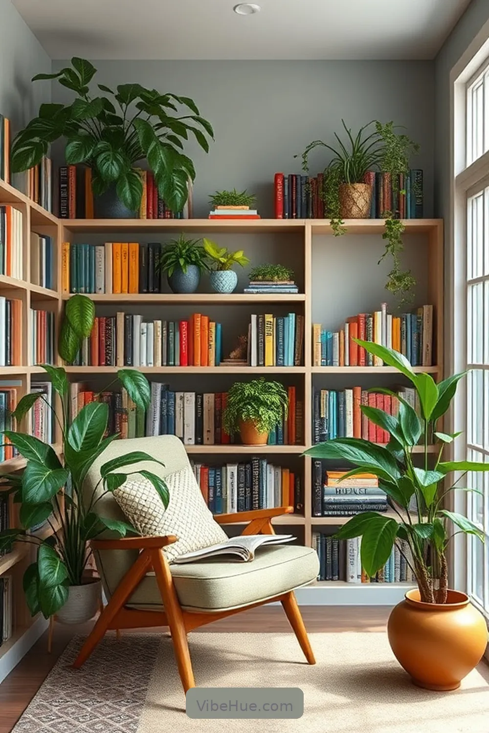 18 Ways to Create a Spring Library in Mid-Century Modern Style 15 Curate a Seasonal Book Collection for 18 Ways to Create a Spring Library in Mid-Century Modern Style