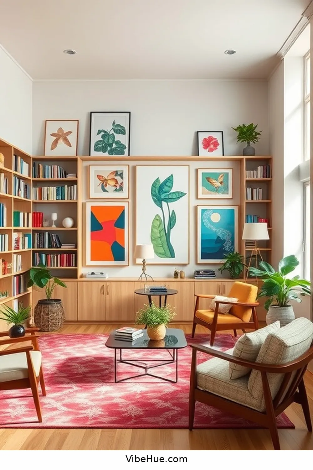 18 Ways to Create a Spring Library in Mid-Century Modern Style 12 Highlight Artwork and Prints for 18 Ways to Create a Spring Library in Mid-Century Modern Style