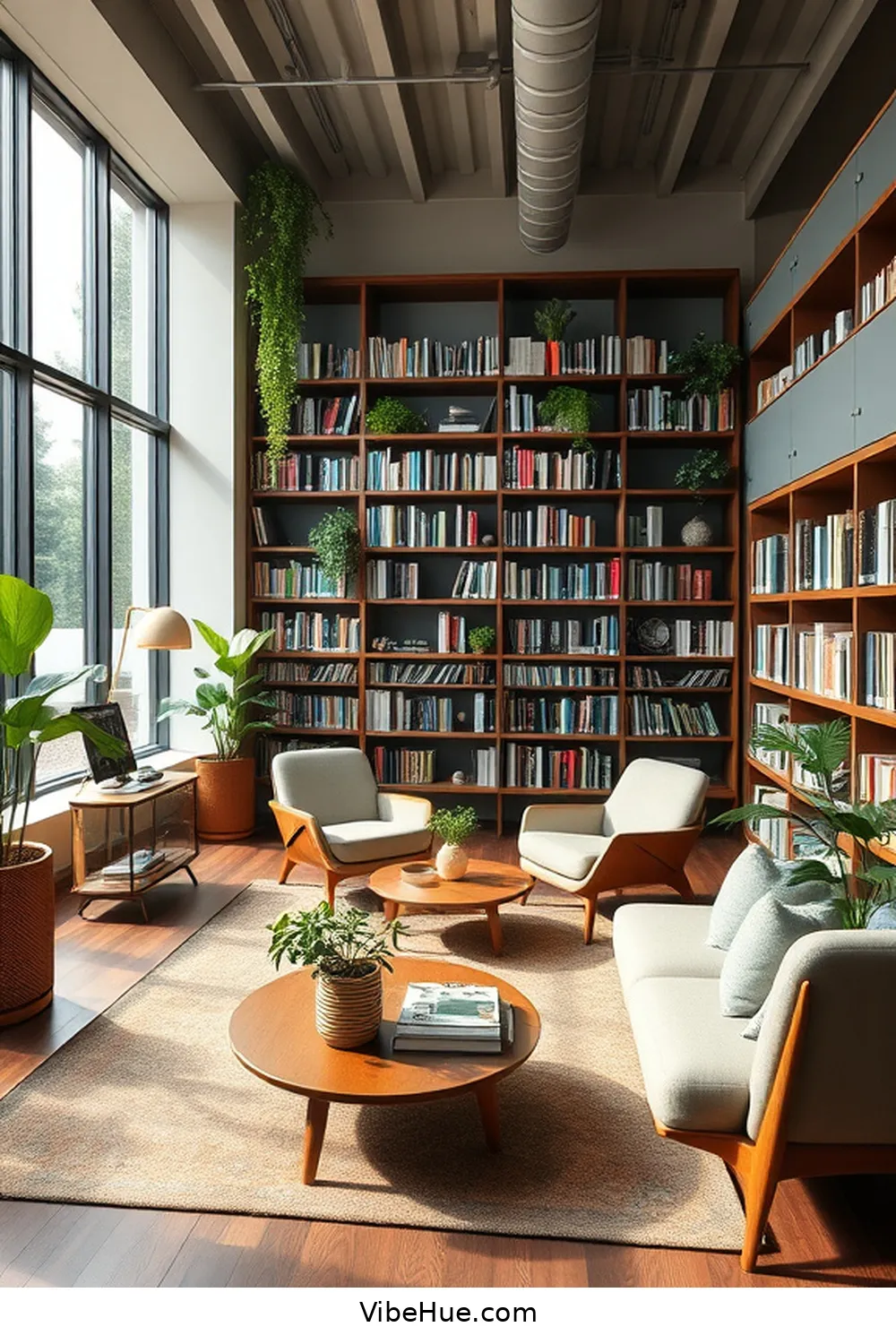 18 Ways to Create a Spring Library in Mid-Century Modern Style 16 Incorporate Functional Decor for 18 Ways to Create a Spring Library in Mid-Century Modern Style