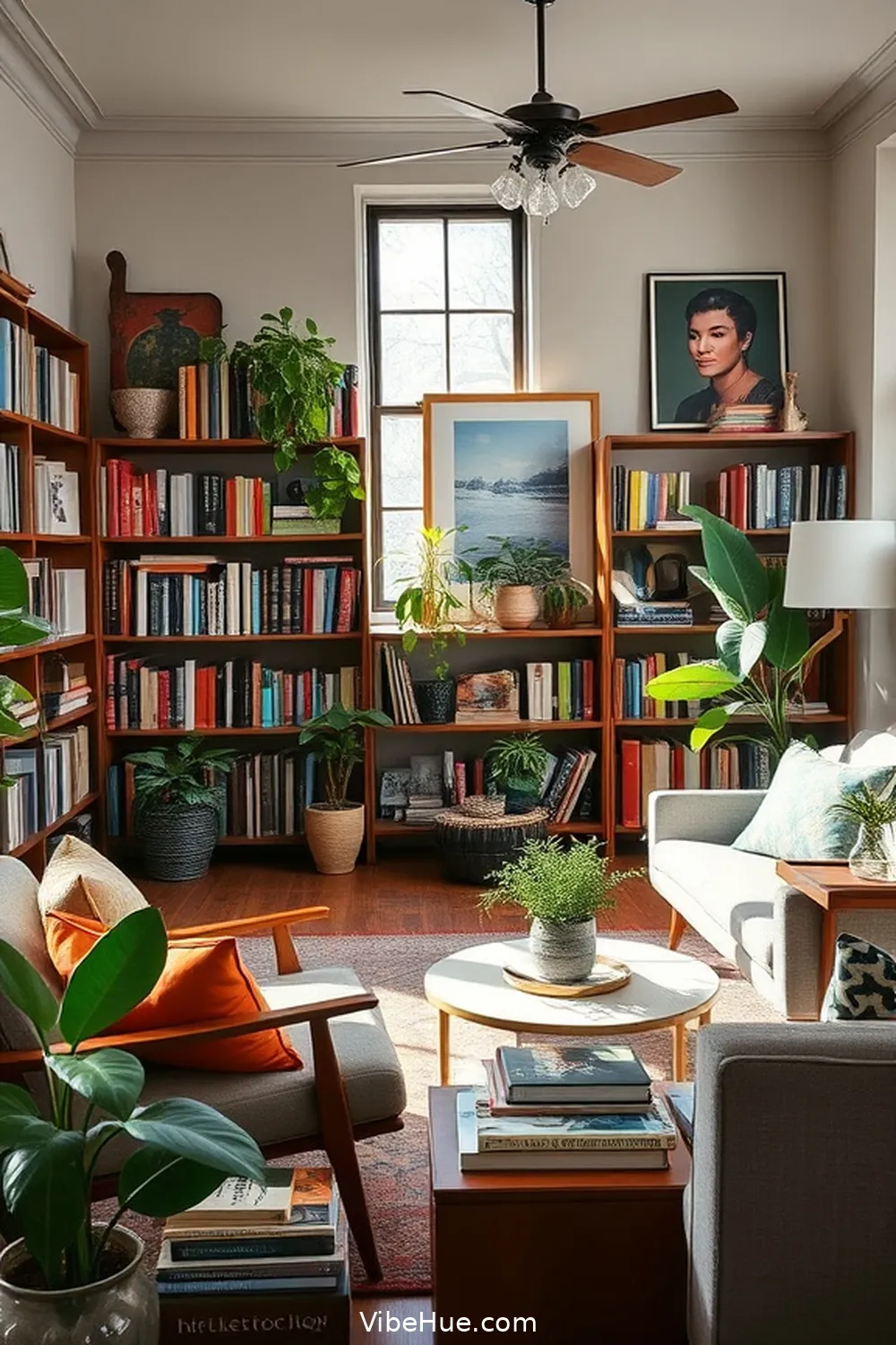 18 Ways to Create a Spring Library in Mid-Century Modern Style 11 Mix Vintage and Modern Finds for 18 Ways to Create a Spring Library in Mid-Century Modern Style