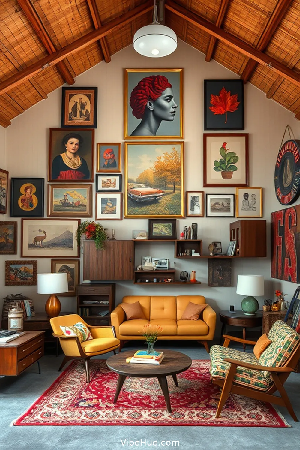 18 Ways to Style Your Garage With Mid-Century Modern Fall Decor 6 Display Vintage Artwork for 18 Ways to Style Your Garage With Mid-Century Modern Fall Decor