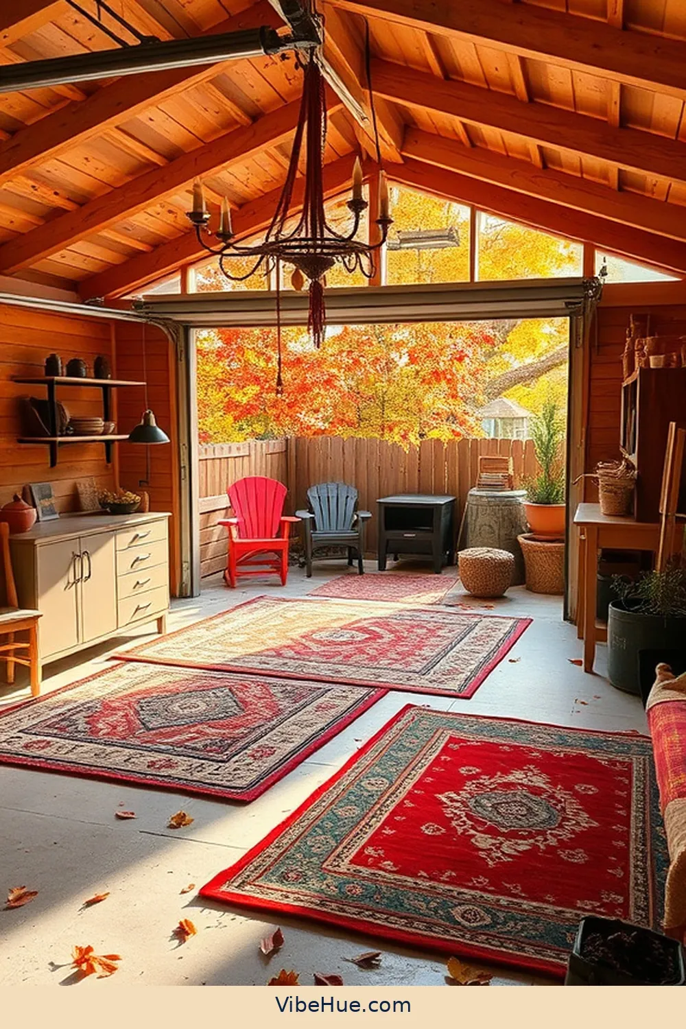18 Ways to Style Your Garage With Mid-Century Modern Fall Decor 2 Embrace Natural Textures With Wood Accents for 18 Ways to Style Your Garage With Mid-Century Modern Fall Decor