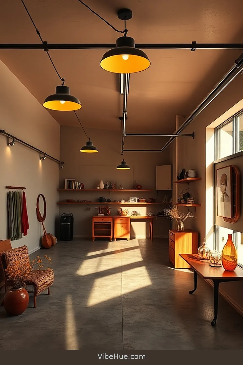 18 Ways to Style Your Garage With Mid-Century Modern Fall Decor 8 Install Sleek Lighting Fixtures for 18 Ways to Style Your Garage With Mid-Century Modern Fall Decor