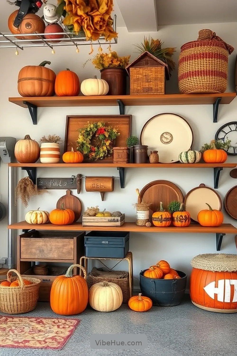 18 Ways to Style Your Garage With Mid-Century Modern Fall Decor 10 Showcase Mid-Century Modern Shelving for 18 Ways to Style Your Garage With Mid-Century Modern Fall Decor