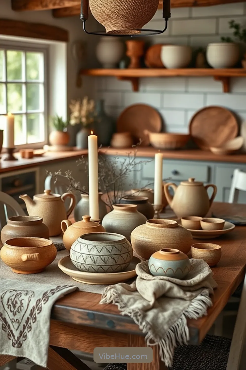 19 Cozy Ideas for a Winter Kitchen in Modern Farmhouse Style 14 Earthy Pottery and Dishware for 19 Cozy Ideas for a Winter Kitchen in Modern Farmhouse Style