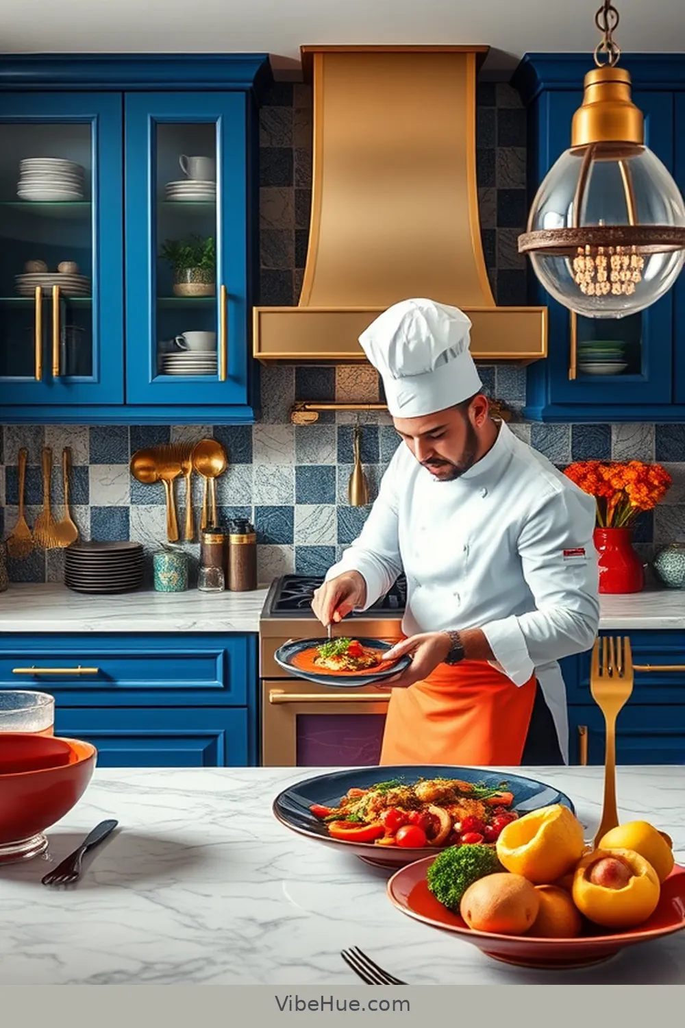 Bold Color Palettes for 19 Essential Elements for Year-Round Kitchen Modern Glam Style