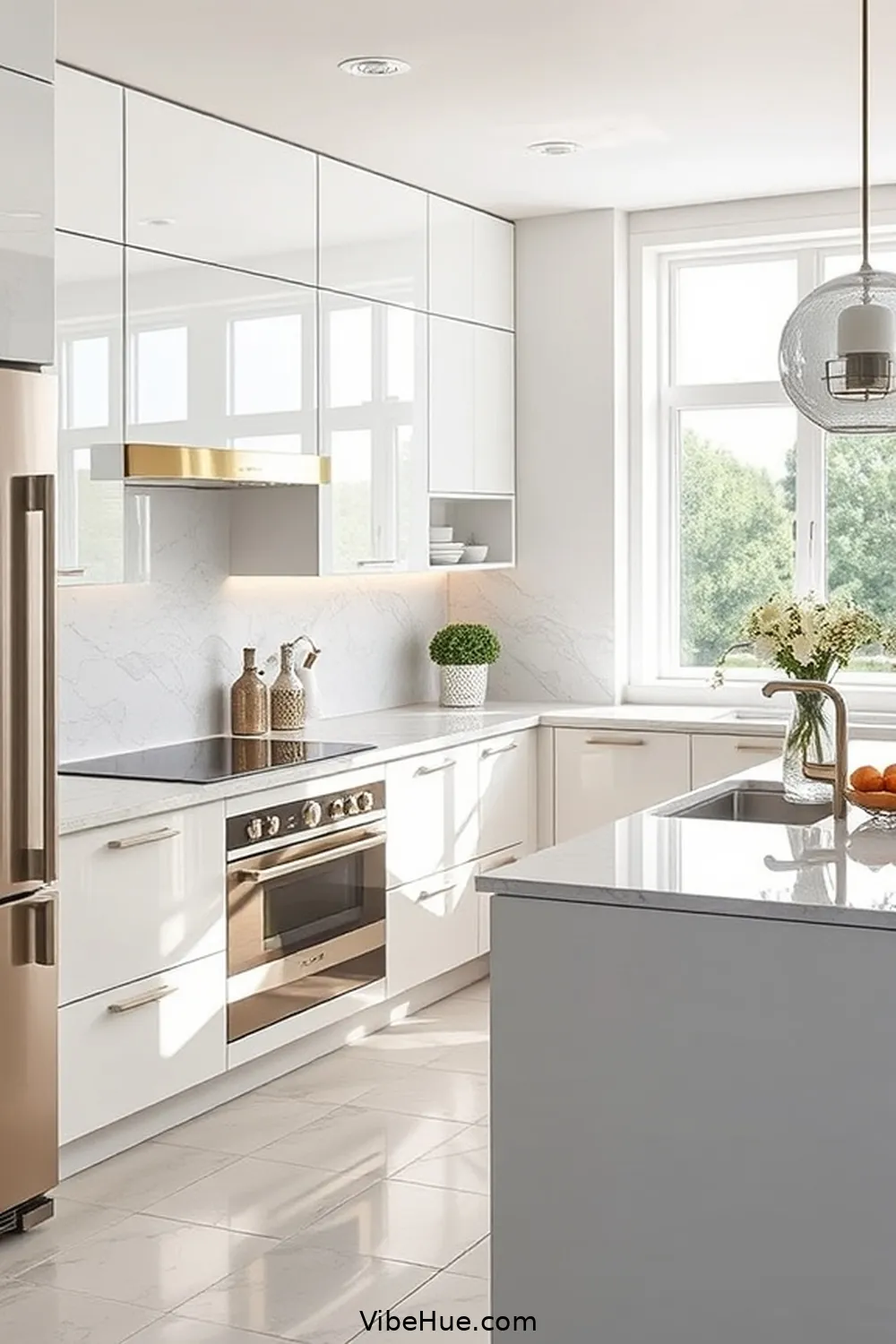 High-Gloss Finishes for 19 Essential Elements for Year-Round Kitchen Modern Glam Style