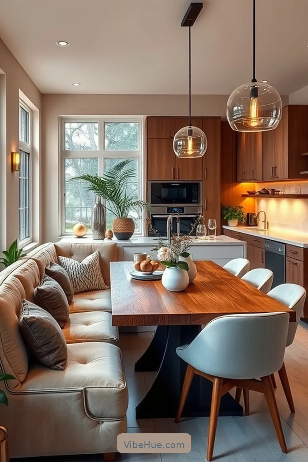 Comfortable Seating Areas for 19 Essential Features of a Year-Round Kitchen in Contemporary Style