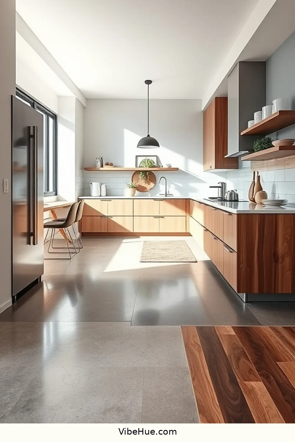 Durable Flooring Materials for 19 Essential Features of a Year-Round Kitchen in Contemporary Style