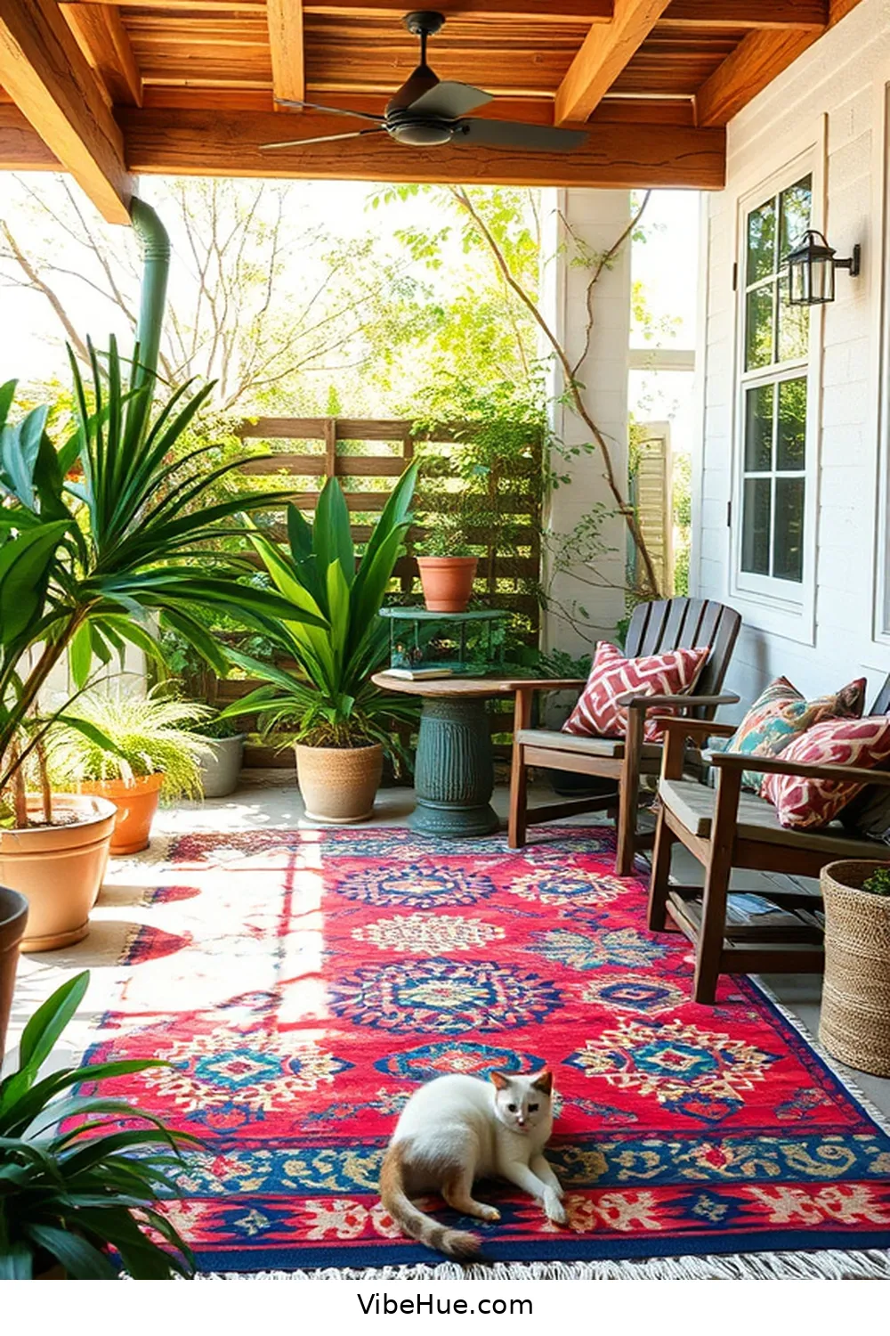 19 Tips for Year-Round Rustic Style Outdoor Patio Design 18 Consider an Outdoor Rug for 19 Tips for Year-Round Rustic Style Outdoor Patio Design