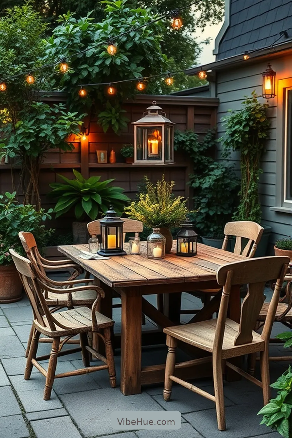 19 Tips for Year-Round Rustic Style Outdoor Patio Design 17 Create a Comfortable Dining Area for 19 Tips for Year-Round Rustic Style Outdoor Patio Design