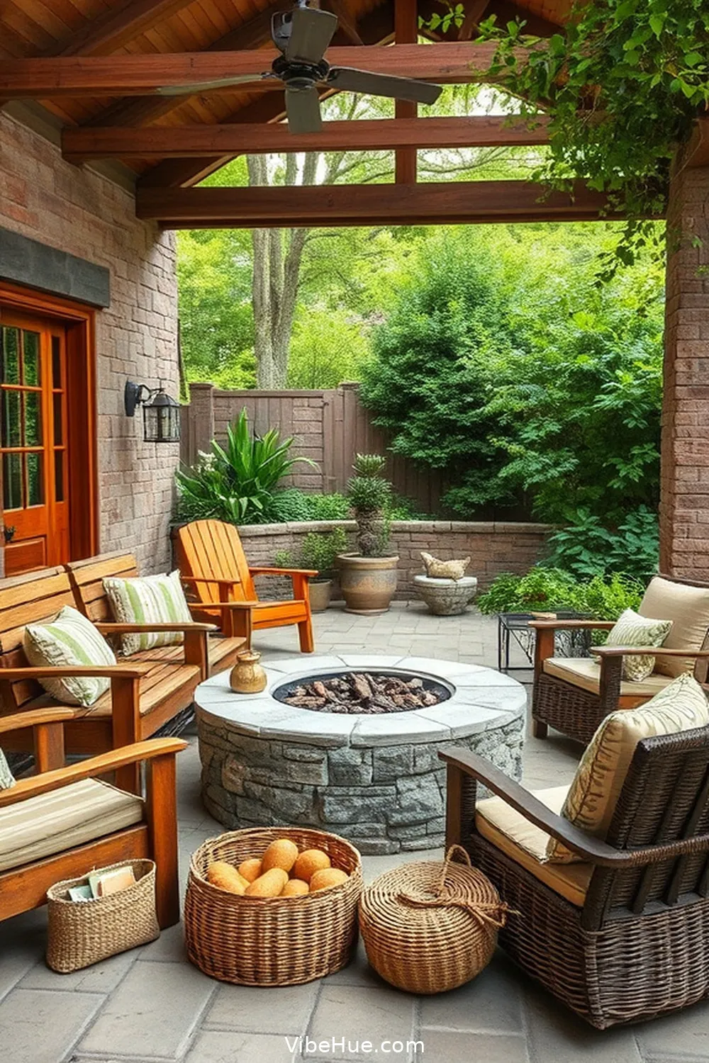 19 Tips for Year-Round Rustic Style Outdoor Patio Design 2 Embrace Natural Materials for 19 Tips for Year-Round Rustic Style Outdoor Patio Design