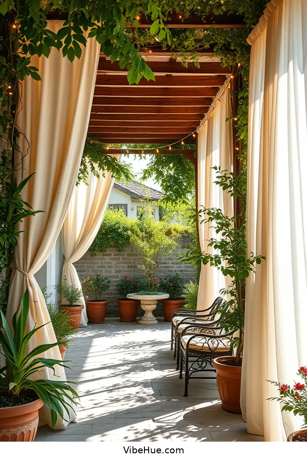 19 Tips for Year-Round Rustic Style Outdoor Patio Design 19 Use Outdoor Curtains for Privacy for 19 Tips for Year-Round Rustic Style Outdoor Patio Design