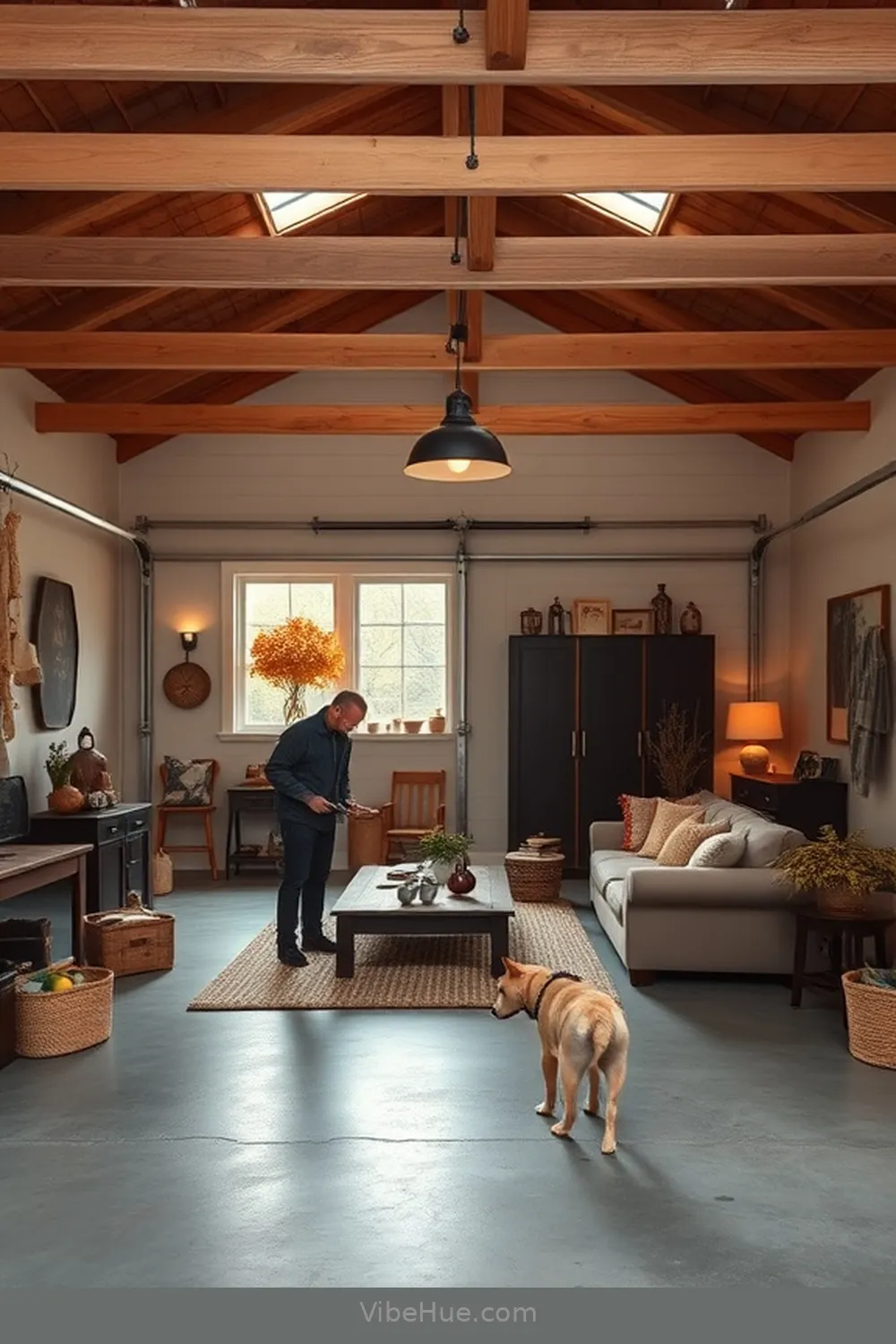 19 Ways to Create a Cozy Fall Garage in Modern Farmhouse Style 16 15. Showcase Craftsmanship With Exposed Beams for 19 Ways to Create a Cozy Fall Garage in Modern Farmhouse Style