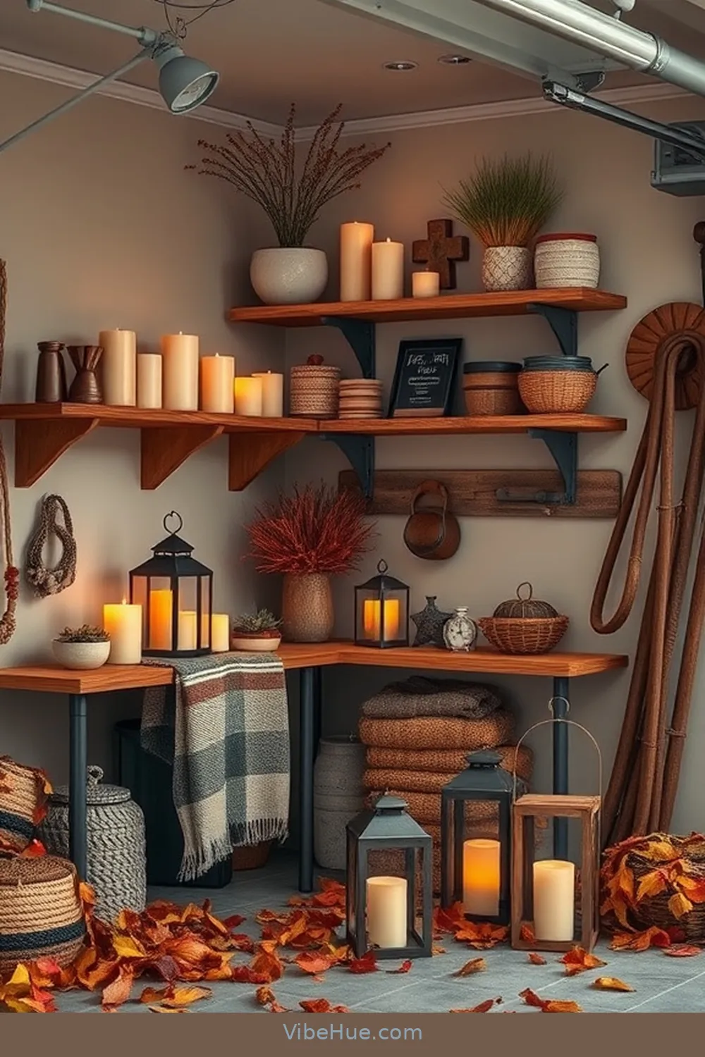 19 Ways to Create a Cozy Fall Garage in Modern Farmhouse Style 20 19. Include a Scented Candle Station for 19 Ways to Create a Cozy Fall Garage in Modern Farmhouse Style