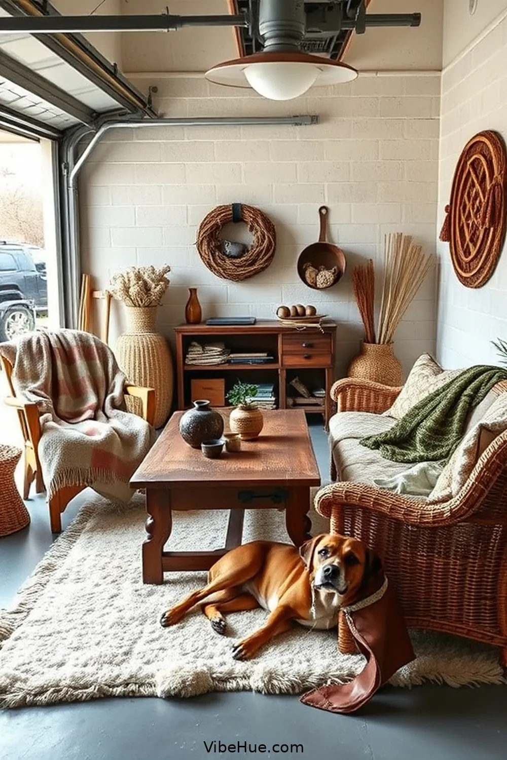 19 Ways to Create a Cozy Fall Garage in Modern Farmhouse Style 5 4. Create a Cozy Seating Area for 19 Ways to Create a Cozy Fall Garage in Modern Farmhouse Style