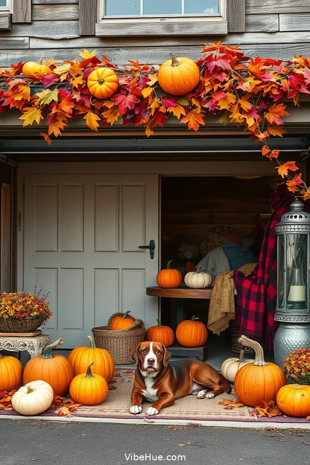 19 Ways to Create a Cozy Fall Garage in Modern Farmhouse Style 8 7. Fill the Space With Seasonal Decor for 19 Ways to Create a Cozy Fall Garage in Modern Farmhouse Style
