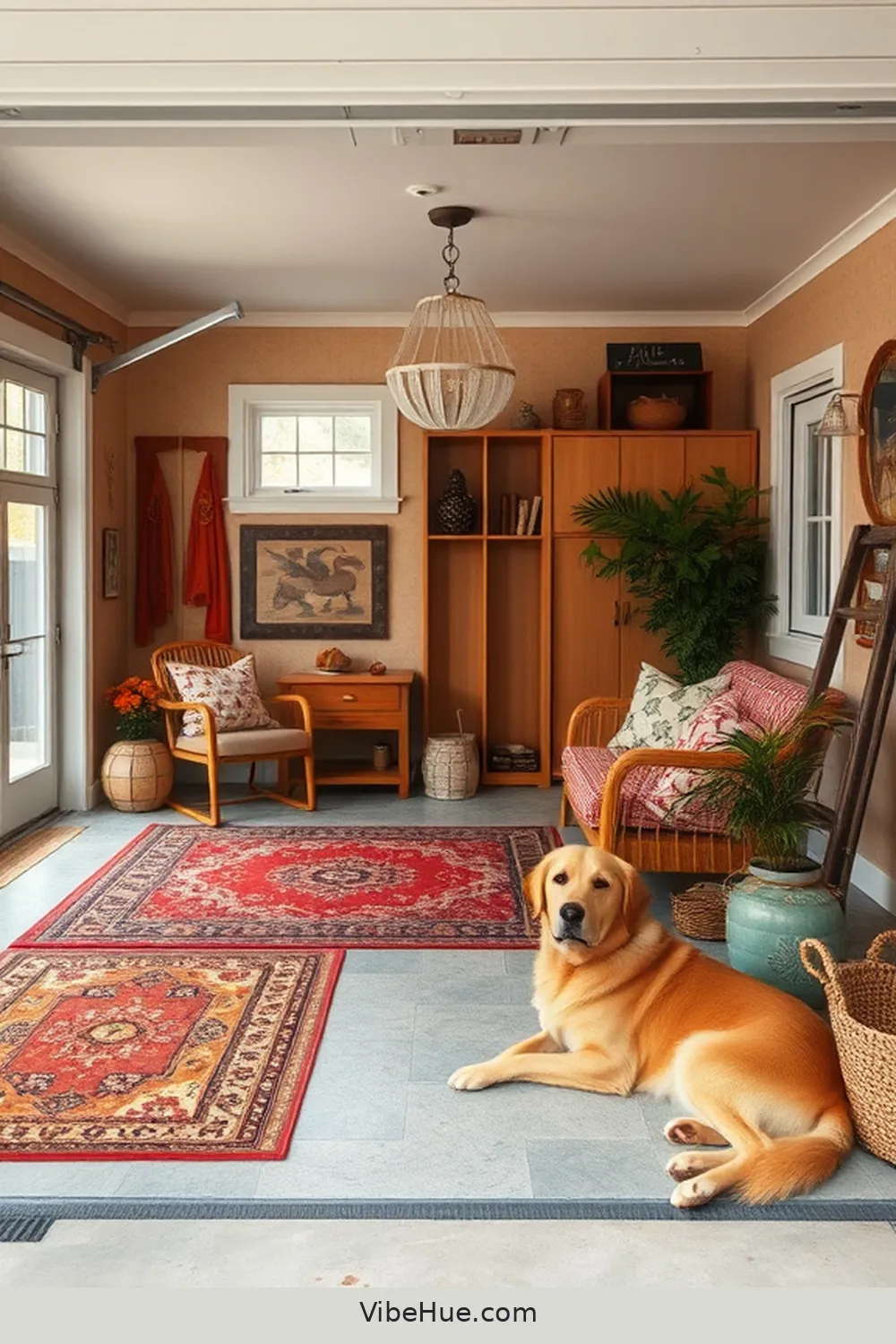 19 Ways to Create a Cozy Fall Garage in Modern Farmhouse Style 9 8. Use Area Rugs for Comfort for 19 Ways to Create a Cozy Fall Garage in Modern Farmhouse Style