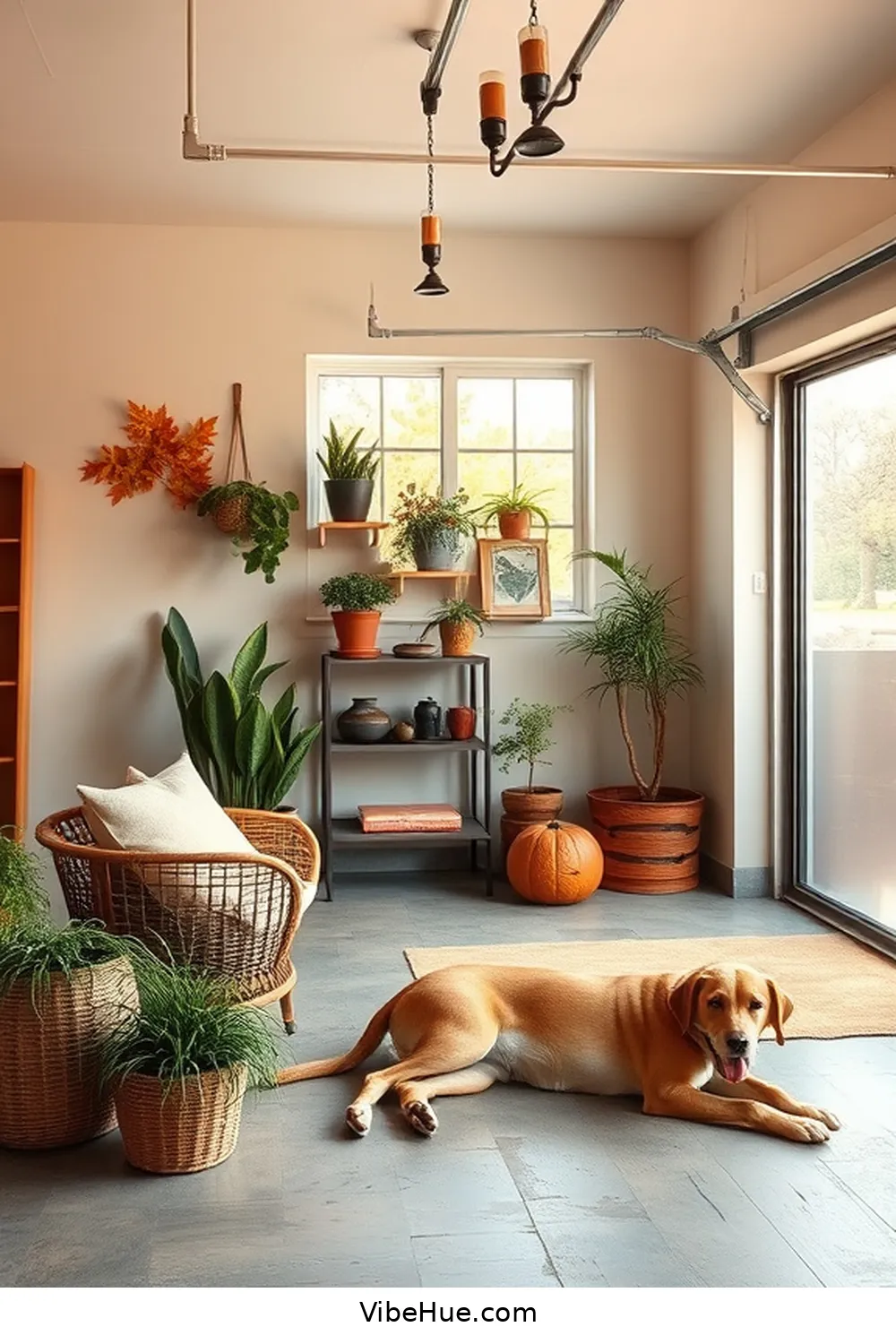 19 Ways to Create a Cozy Fall Garage in Modern Farmhouse Style 2 Paint the Walls in Warm Neutrals for 19 Ways to Create a Cozy Fall Garage in Modern Farmhouse Style