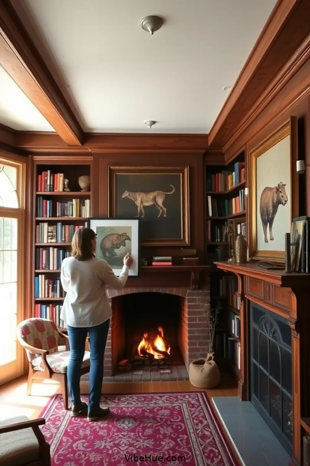 12. Hang Artwork With a Rustic Flair for 19 Ways to Create a Rustic Style Spring Library