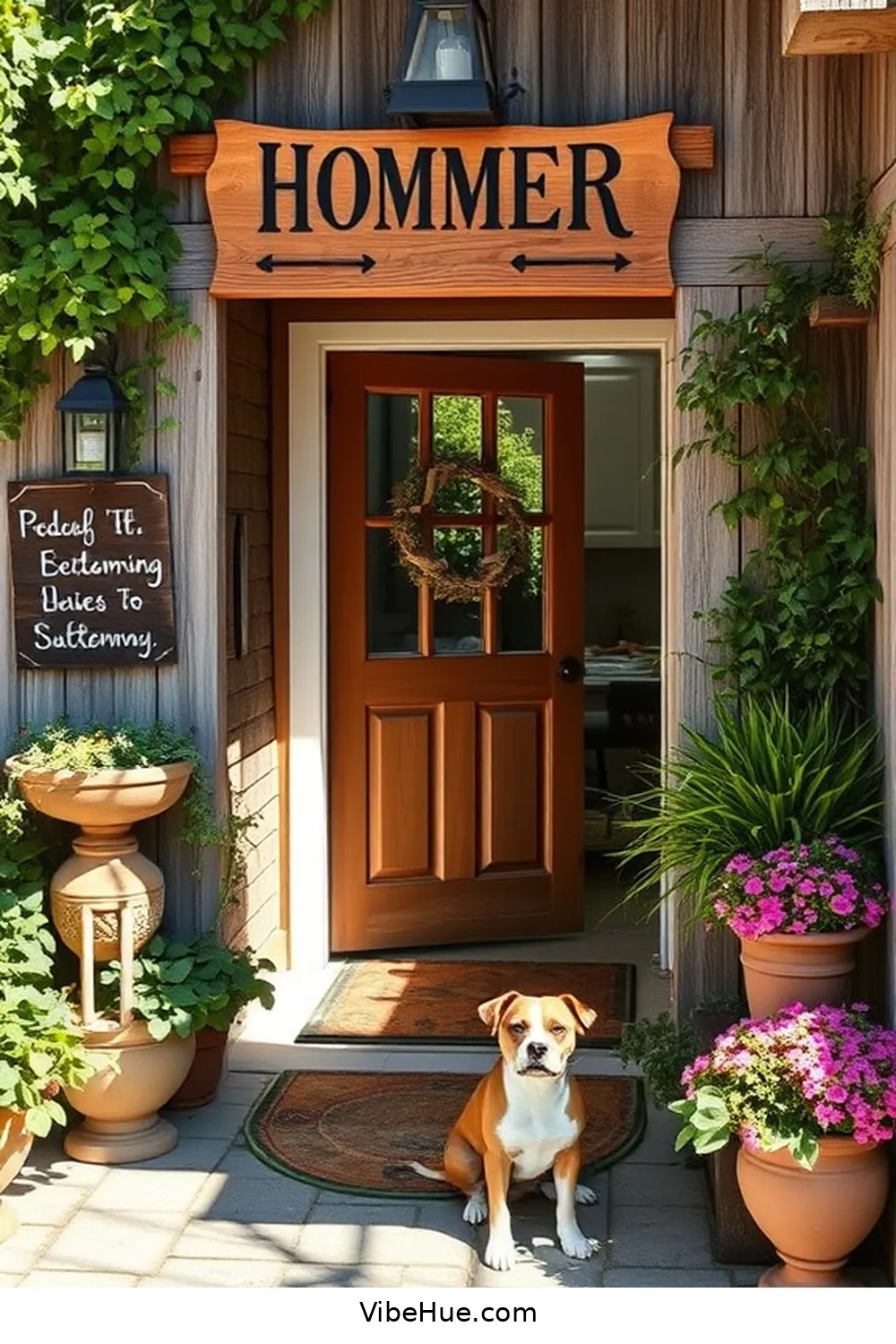 19 Ways to Create a Rustic Summer Entryway Style 16 Add Charming Signage for 19 Ways to Create a Rustic Summer Entryway Style