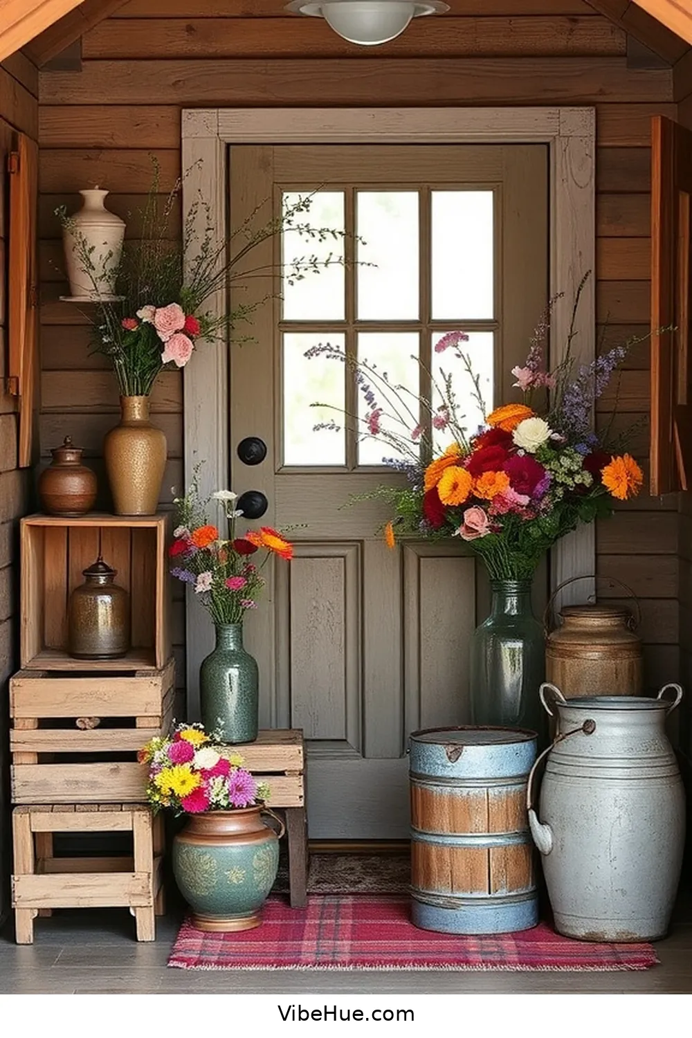 19 Ways to Create a Rustic Summer Entryway Style 9 Display Vintage Finds for 19 Ways to Create a Rustic Summer Entryway Style