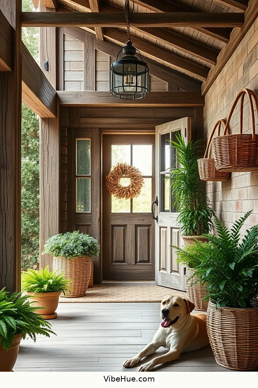 19 Ways to Create a Rustic Summer Entryway Style 2 Embrace Natural Wood Elements for 19 Ways to Create a Rustic Summer Entryway Style