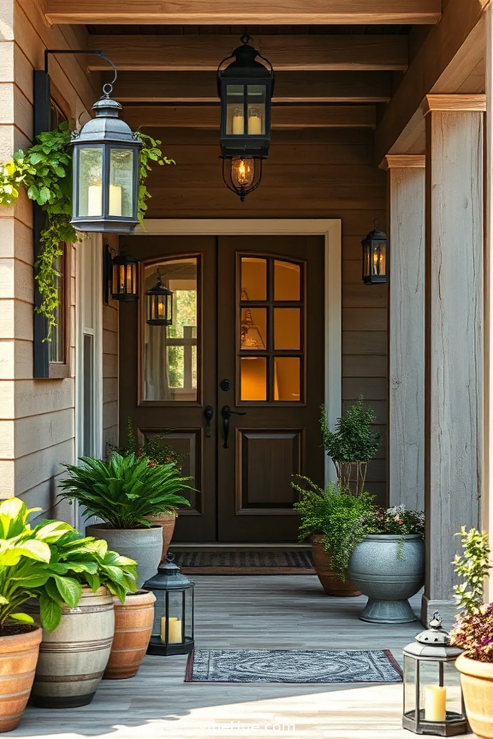 19 Ways to Create a Rustic Summer Entryway Style 17 Use Lanterns for Soft Lighting for 19 Ways to Create a Rustic Summer Entryway Style