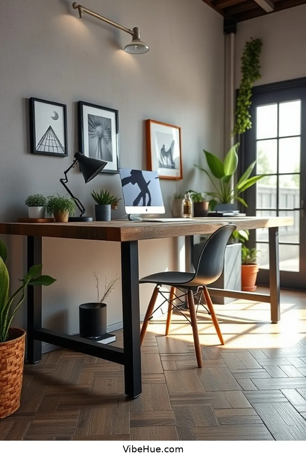 19 Ways to Refresh Your Spring Home Office With Industrial Style 8 Choose a Statement Desk for 19 Ways to Refresh Your Spring Home Office With Industrial Style