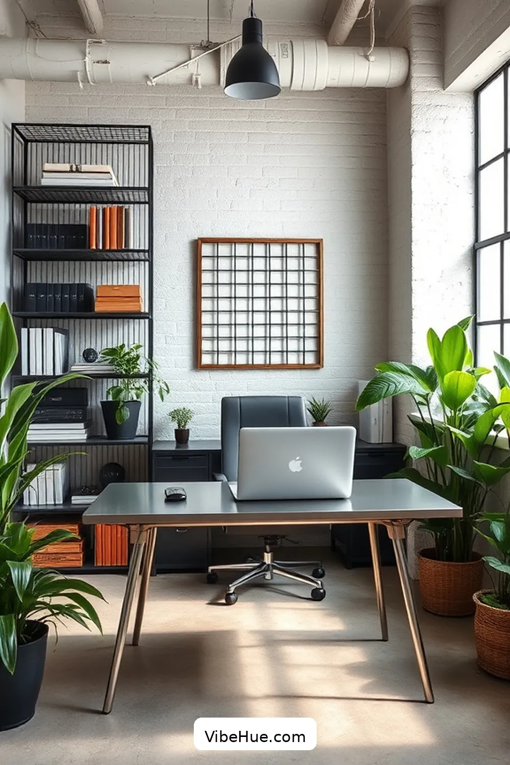 19 Ways to Refresh Your Spring Home Office With Industrial Style 16 Incorporate Wire Frames and Grids for 19 Ways to Refresh Your Spring Home Office With Industrial Style