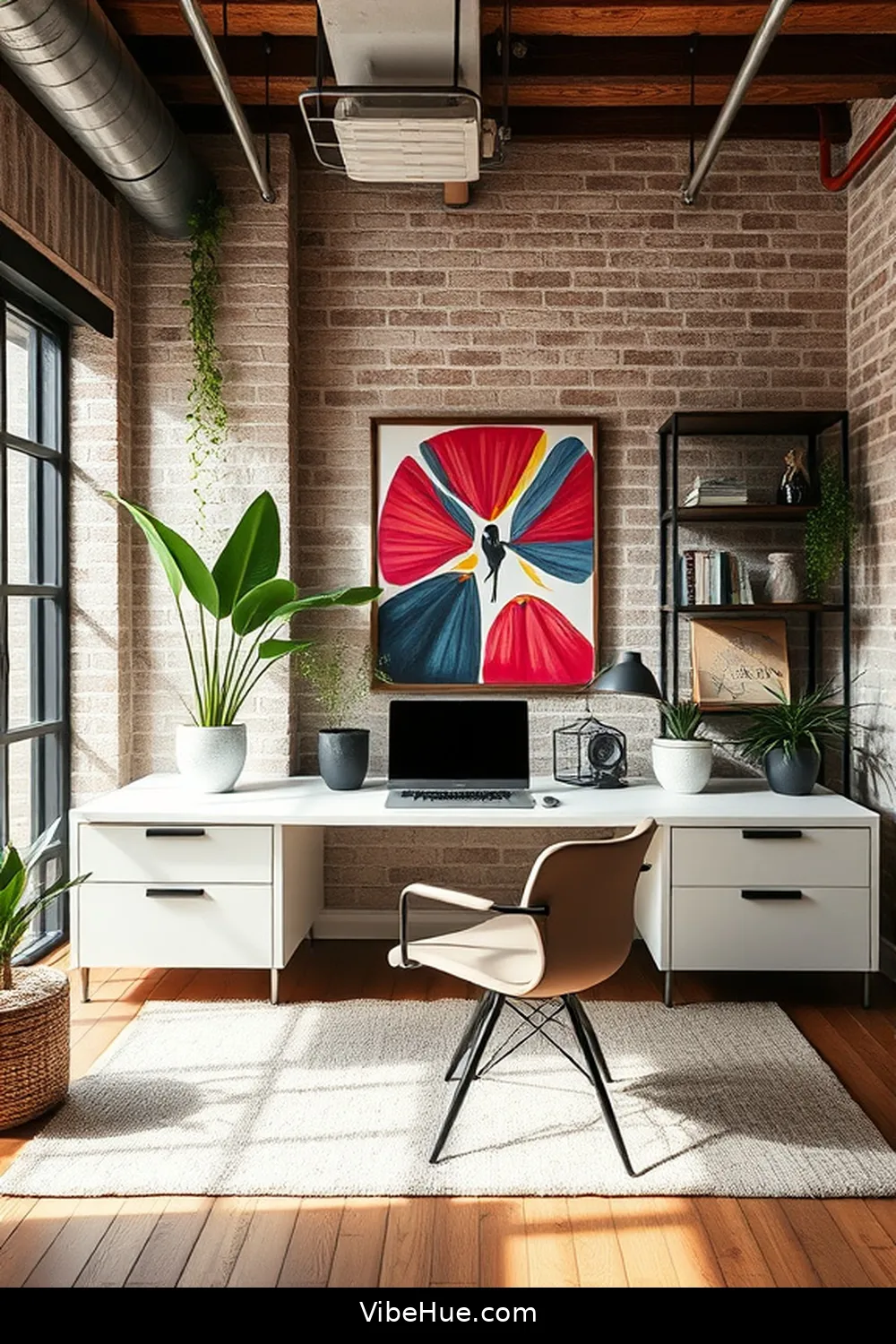 19 Ways to Refresh Your Spring Home Office With Industrial Style 12 Opt for Neutral Color Palettes With Bold Touches for 19 Ways to Refresh Your Spring Home Office With Industrial Style