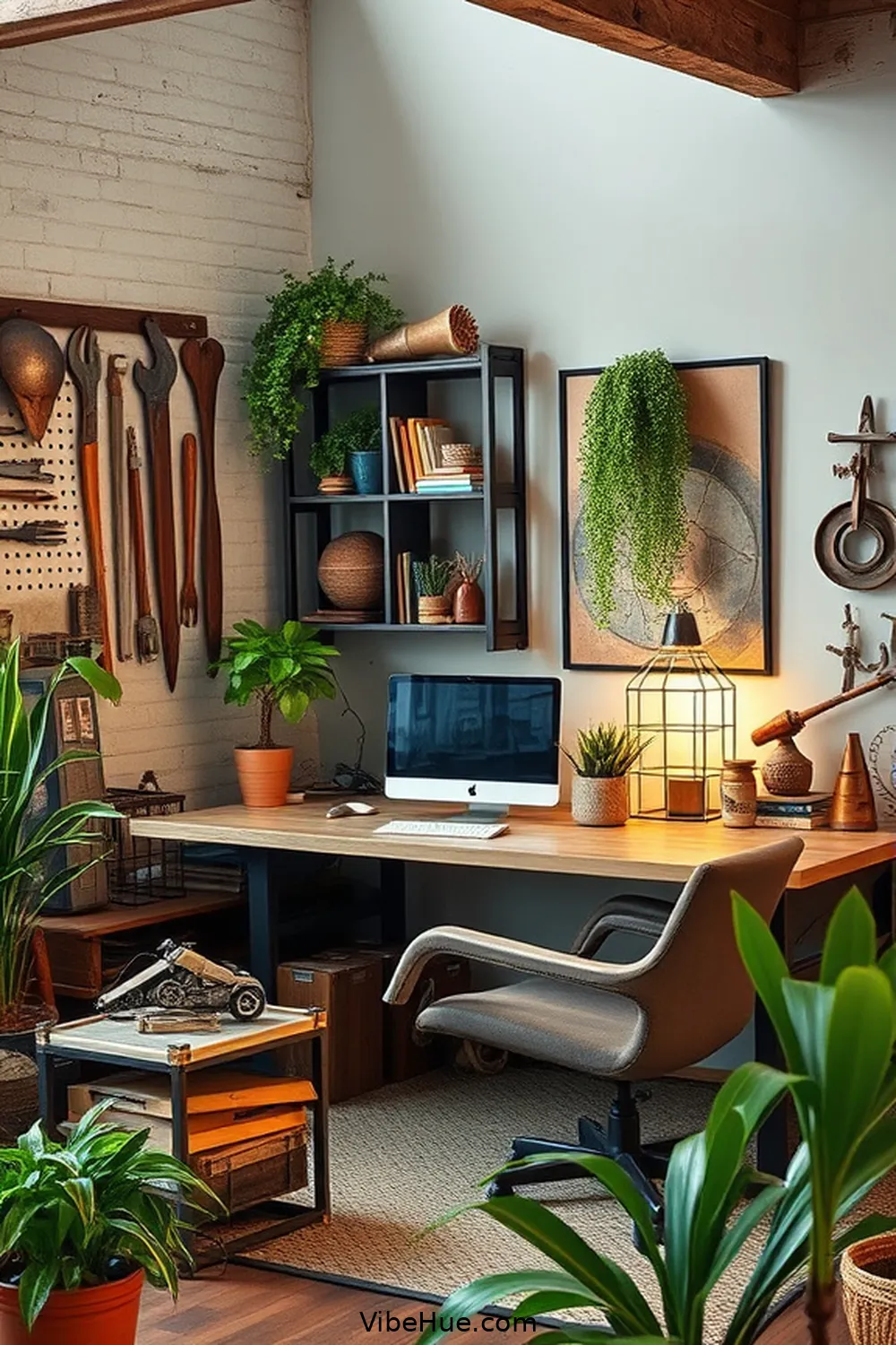 19 Ways to Refresh Your Spring Home Office With Industrial Style 19 Showcase Found Objects as Decor for 19 Ways to Refresh Your Spring Home Office With Industrial Style