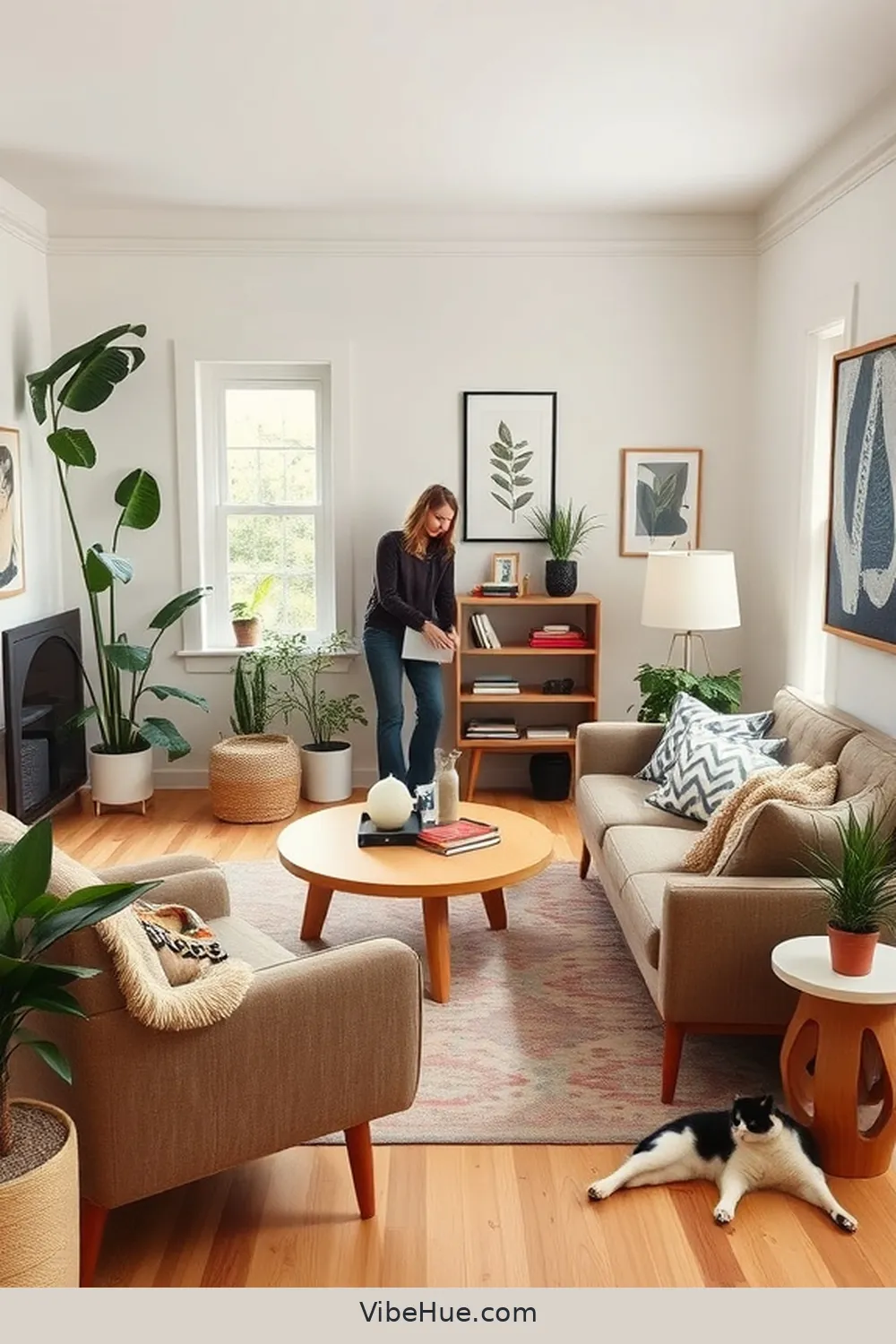 19 Ways to Style Your Living Room in Spring Mid-Century Modern Design 13 12. Optimize Space With Functionality for 19 Ways to Style Your Living Room in Spring Mid-Century Modern Design