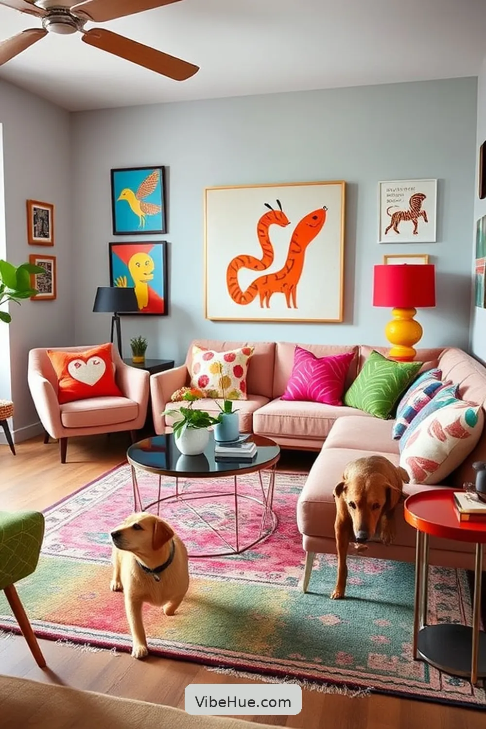 19 Ways to Style Your Living Room in Spring Mid-Century Modern Design 16 15. Integrate Playful Decor for 19 Ways to Style Your Living Room in Spring Mid-Century Modern Design