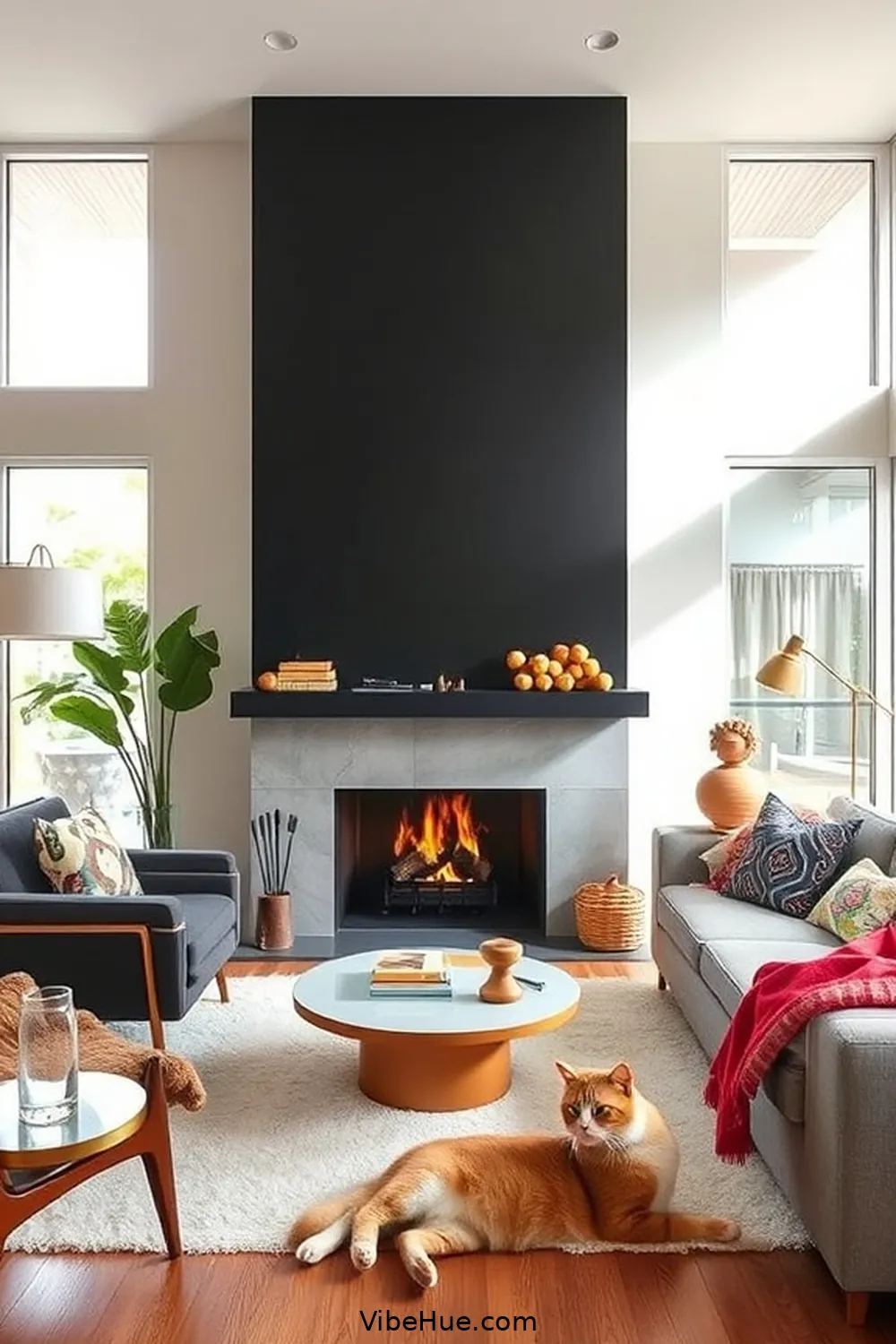 19 Ways to Style Your Living Room in Spring Mid-Century Modern Design 7 6. Create a Focal Point for 19 Ways to Style Your Living Room in Spring Mid-Century Modern Design