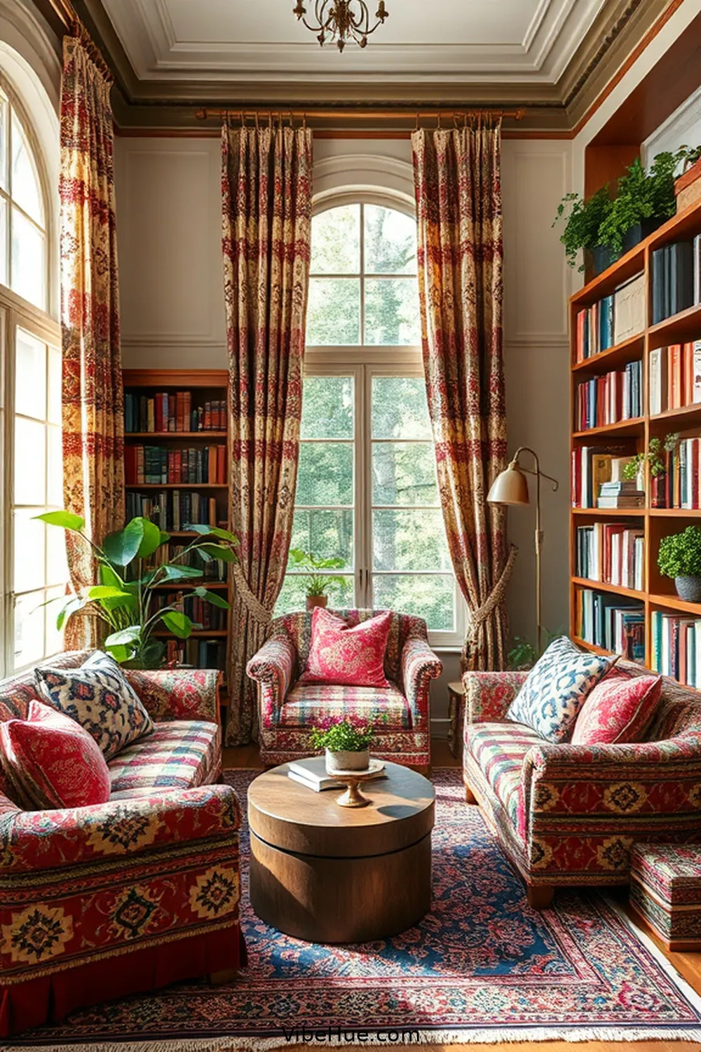 20 Bohemian Style Design Ideas for Your Spring Library 12 Incorporate Ethnic Patterns and Prints for 20 Bohemian Style Design Ideas for Your Spring Library