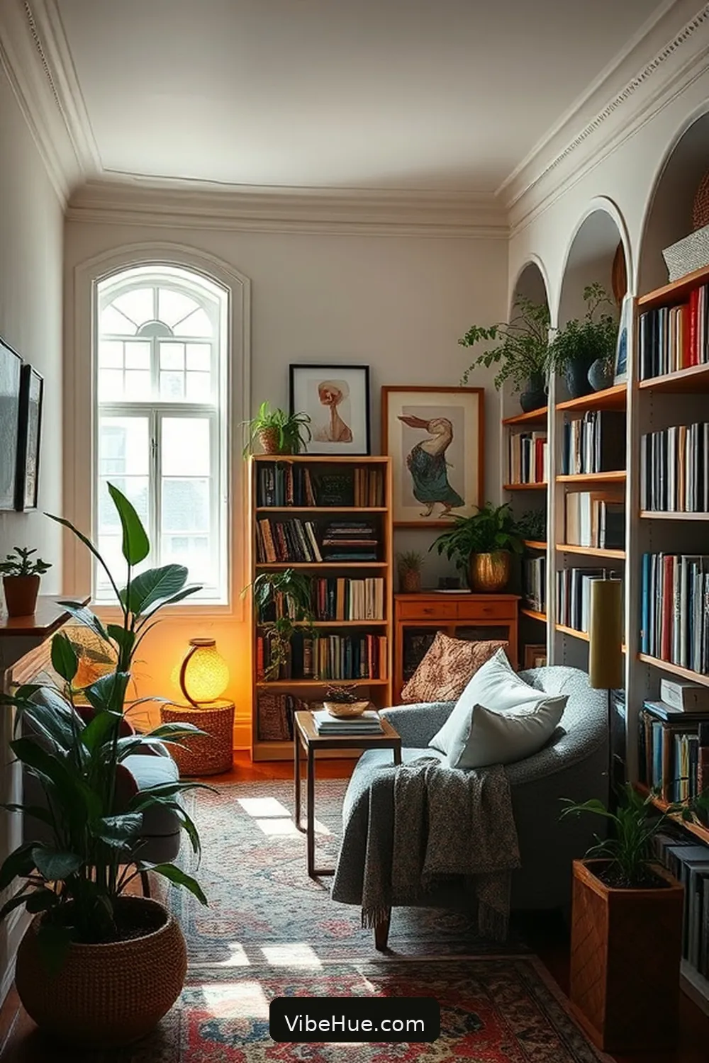 20 Bohemian Style Design Ideas for Your Spring Library 11 Opt for Soft, Ambient Lighting for 20 Bohemian Style Design Ideas for Your Spring Library