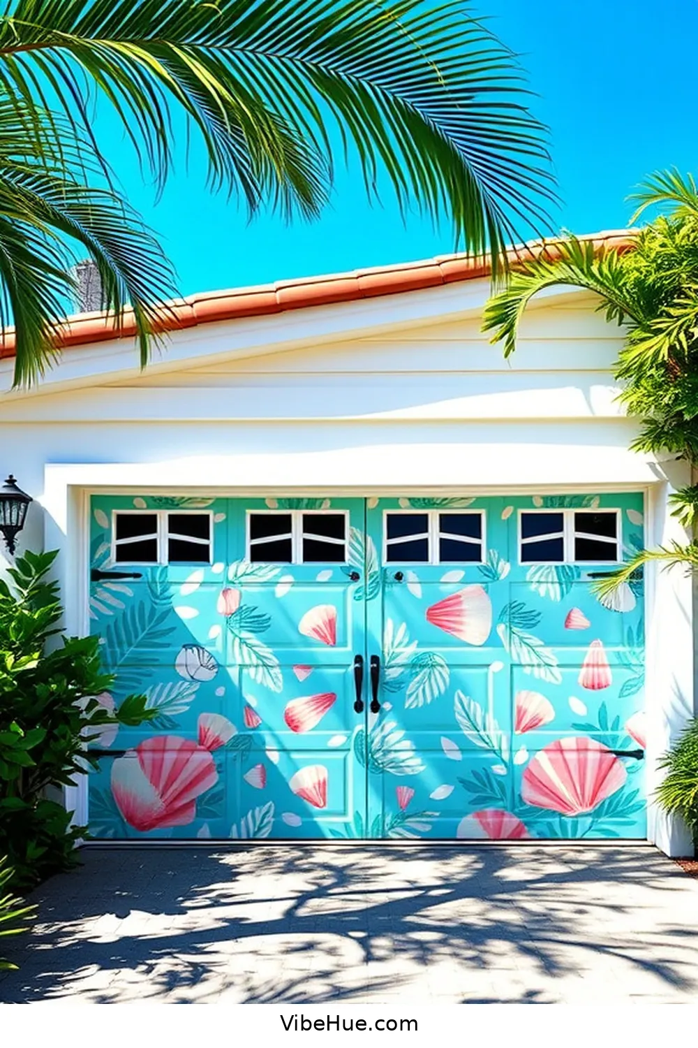 Customize the Garage Door With Beachy Designs for 20 Coastal Style Ideas to Refresh Your Spring Garage