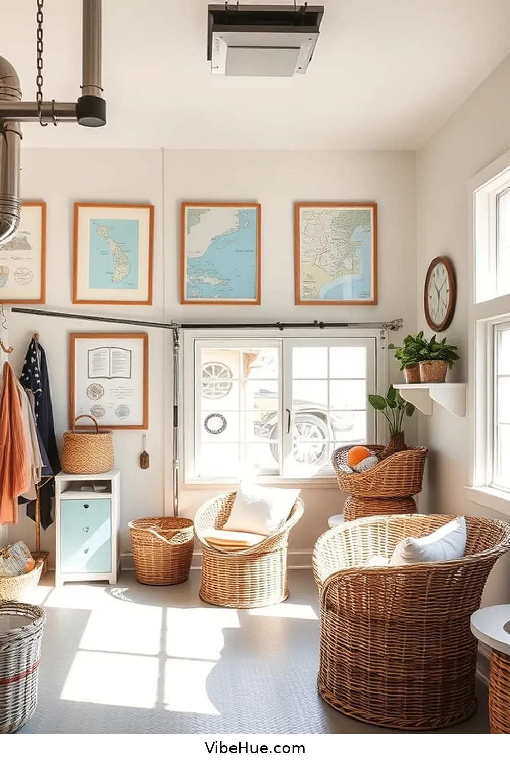 Hang Coastal Maps for Inspiration for 20 Coastal Style Ideas to Refresh Your Spring Garage