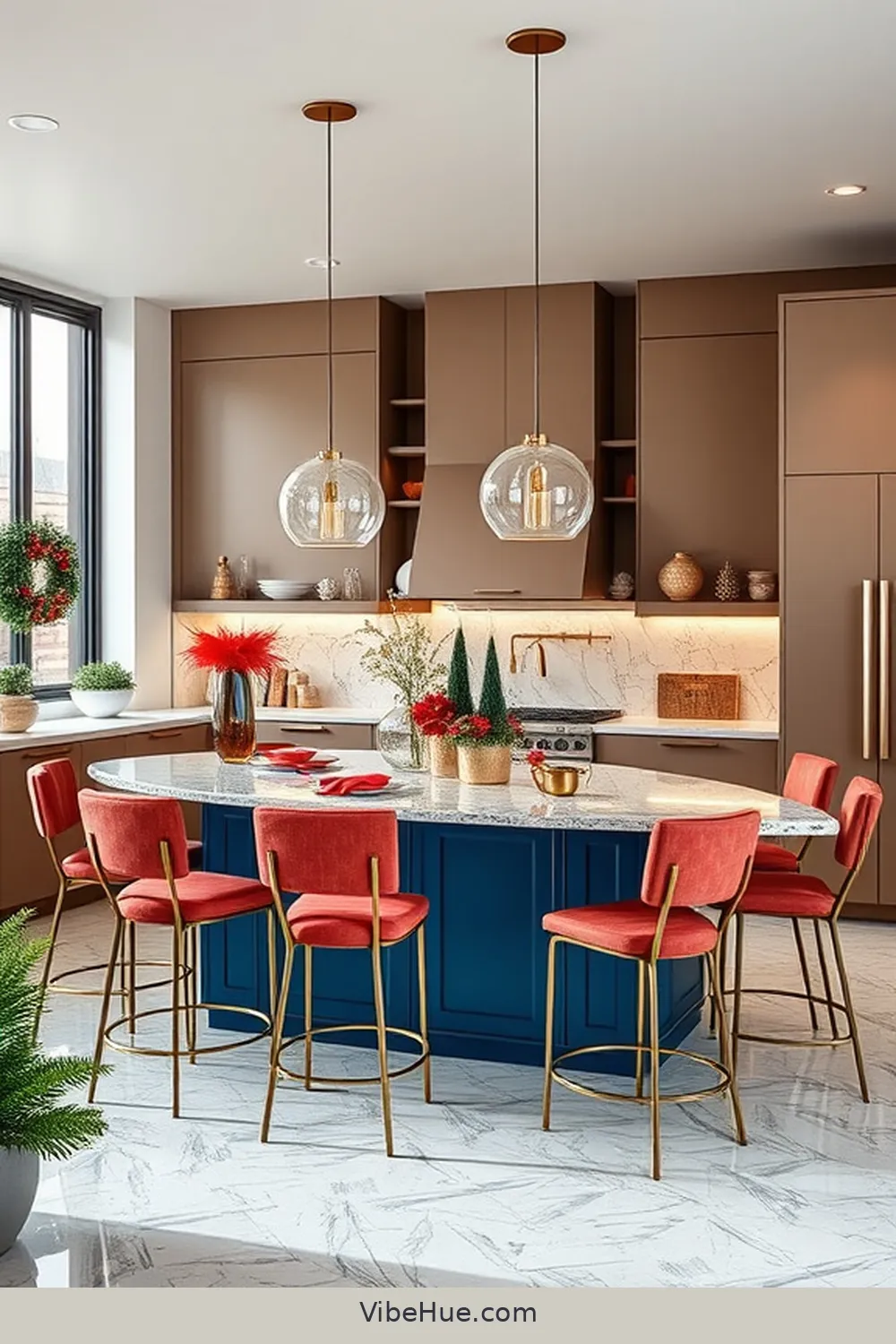 20 Contemporary Style Ideas for a Holiday Kitchen 6 Add a Statement Island for 20 Contemporary Style Ideas for a Holiday Kitchen