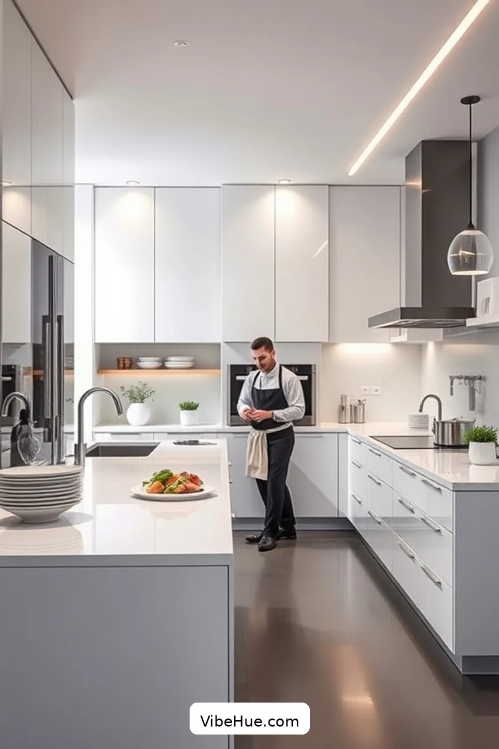 20 Contemporary Style Ideas for a Holiday Kitchen 2 Embrace a Monochromatic Color Scheme for 20 Contemporary Style Ideas for a Holiday Kitchen