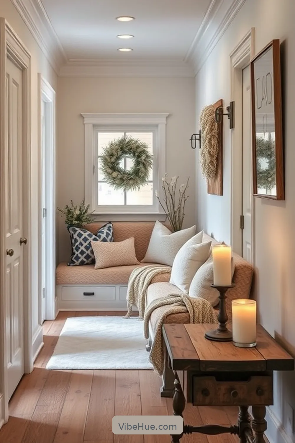 20 Cozy Ideas for a Winter Hallway in Modern Farmhouse Style 21 Create a Cozy Nook With Seating for 20 Cozy Ideas for a Winter Hallway in Modern Farmhouse Style