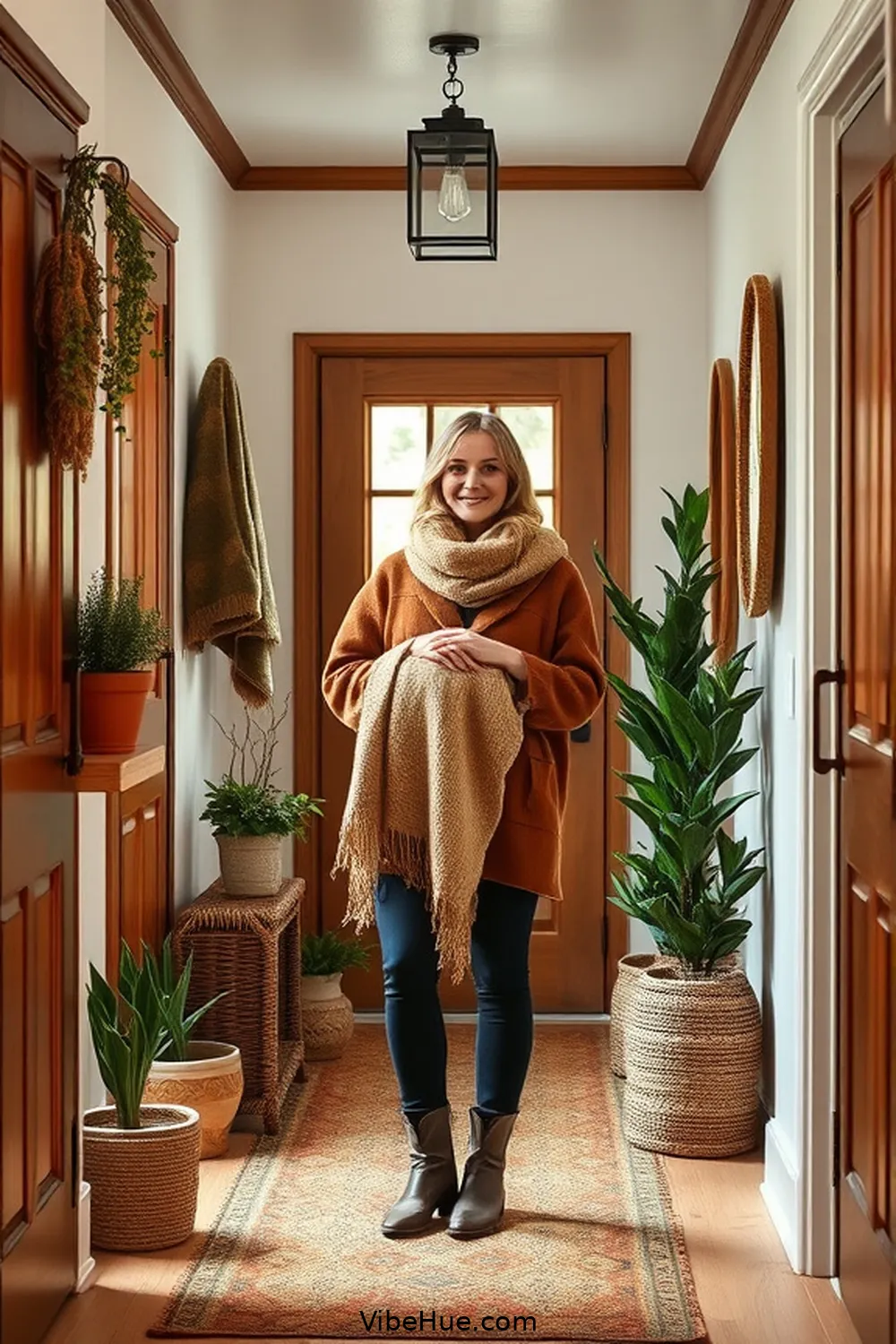20 Cozy Ideas for a Winter Hallway in Modern Farmhouse Style 2 Embrace Earthy Color Palettes for 20 Cozy Ideas for a Winter Hallway in Modern Farmhouse Style