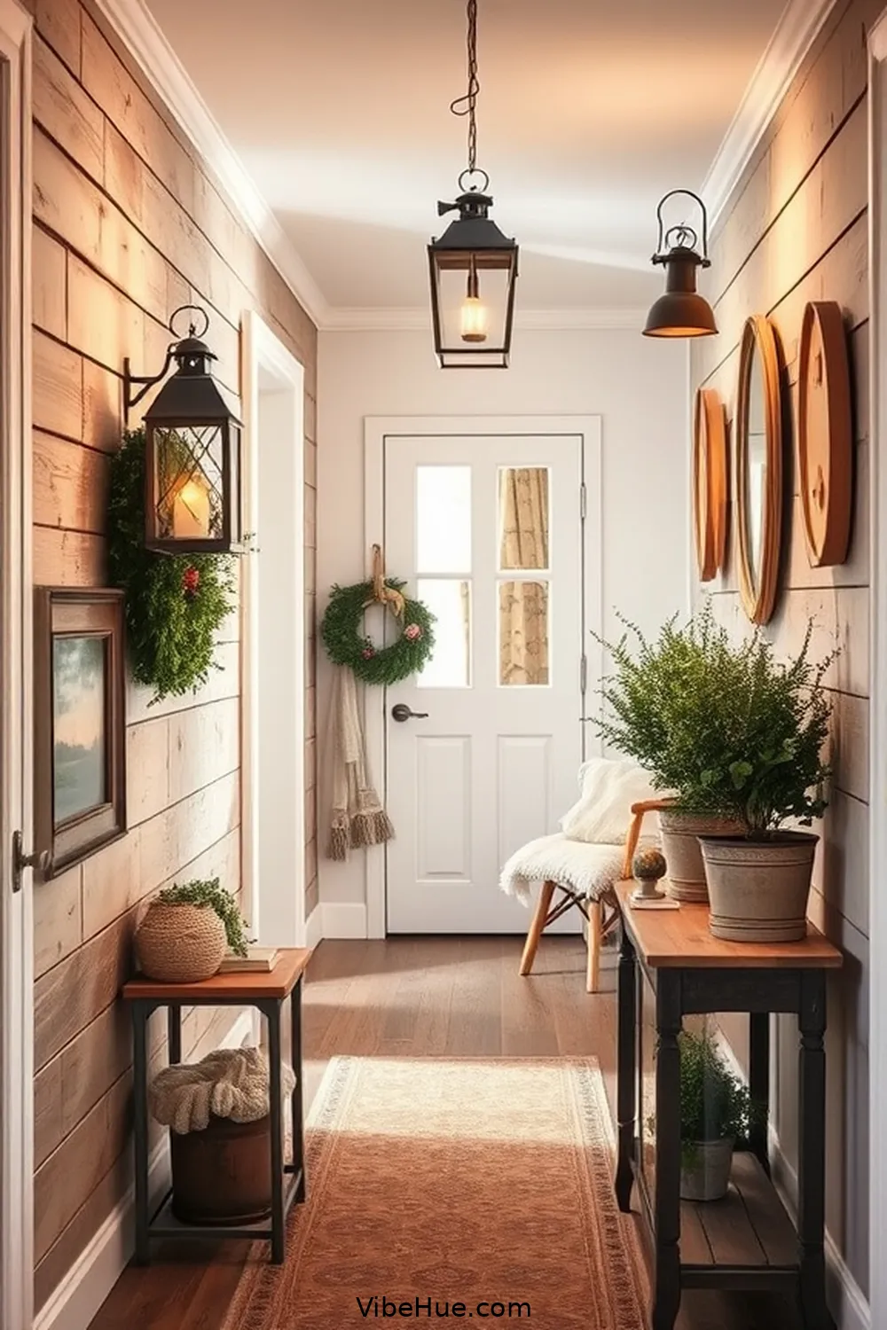 20 Cozy Ideas for a Winter Hallway in Modern Farmhouse Style 5 Utilize Vintage Farmhouse Decor for 20 Cozy Ideas for a Winter Hallway in Modern Farmhouse Style