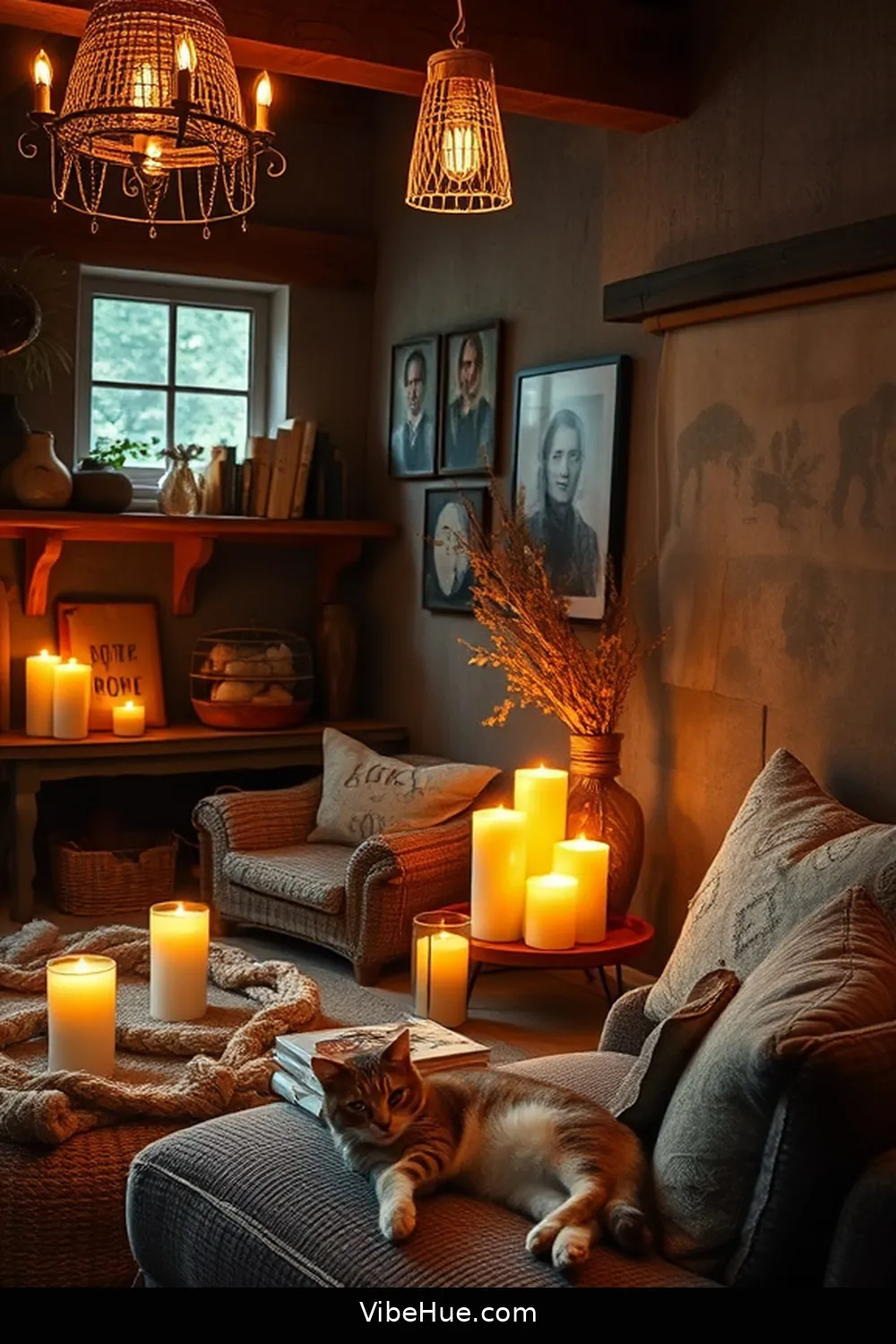 20 Cozy Ways to Style a Rustic Fall Living Room 15 Incorporate Soft Lighting Fixtures for 20 Cozy Ways to Style a Rustic Fall Living Room