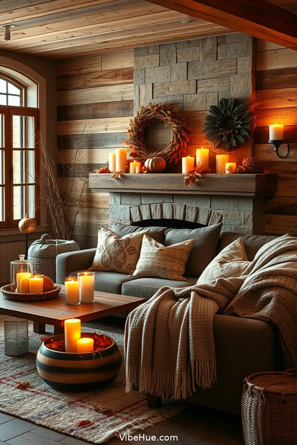 20 Cozy Ways to Style a Rustic Fall Living Room 20 Introduce a Fall Scent With Candles for 20 Cozy Ways to Style a Rustic Fall Living Room
