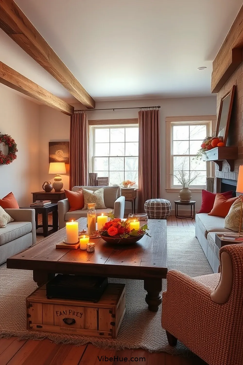 20 Cozy Ways to Style a Rustic Fall Living Room 13 Utilize Antique or Reclaimed Wood for 20 Cozy Ways to Style a Rustic Fall Living Room